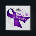 Cystic Fibrosis Awareness Ribbon 15 Cm Square Badge<br><div class="desc">Wearing or displaying your cause on shirts and gifts is a great way to get you and others talking about the importance of advocacy.  Copyright © by CancerApparel.Com</div>