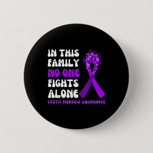 Cystic Fibrosis Awareness Ribbon Purple Family Fig 6 Cm Round Badge