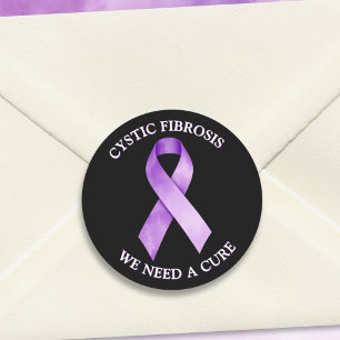 Cystic Fibrosis Awareness We Need a Cure Classic Round Sticker