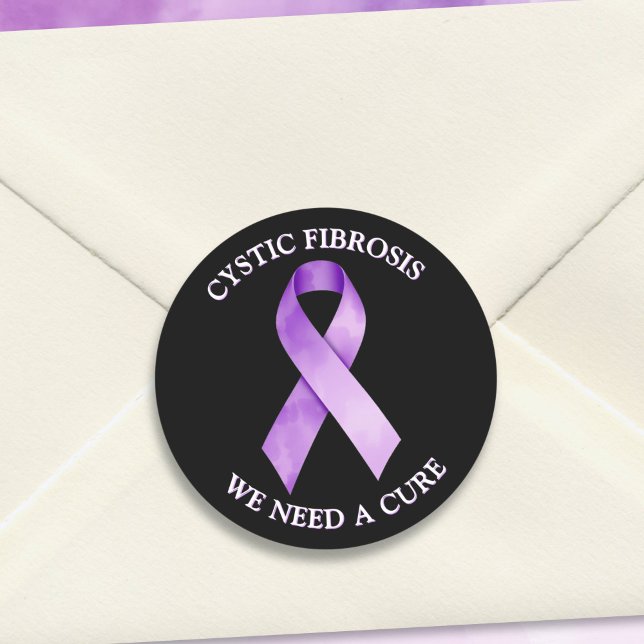 Cystic Fibrosis Awareness| We Need a Cure Classic Round Sticker (Creator Uploaded)