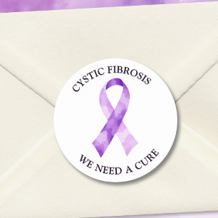 Cystic Fibrosis Awareness We Need a Cure Classic Round Sticker