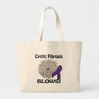 Cystic Fibrosis Blows Awareness Design Large Tote Bag