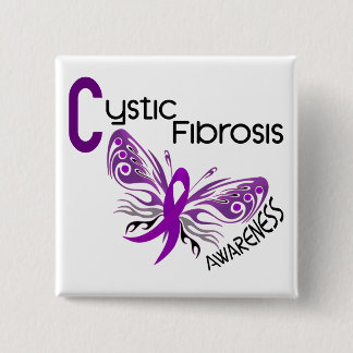 Cystic Fibrosis BUTTERFLY 3 15 Cm Square Badge