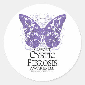 Cystic Fibrosis Butterfly Classic Round Sticker