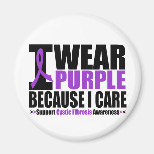 Cystic Fibrosis I Wear Purple Ribbon Because I Car Magnet