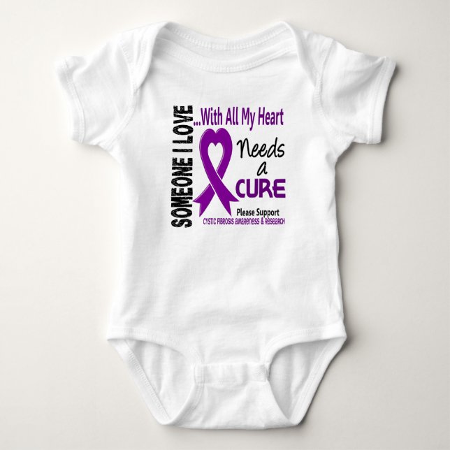 Cystic Fibrosis Needs A Cure 3 Baby Bodysuit (Front)