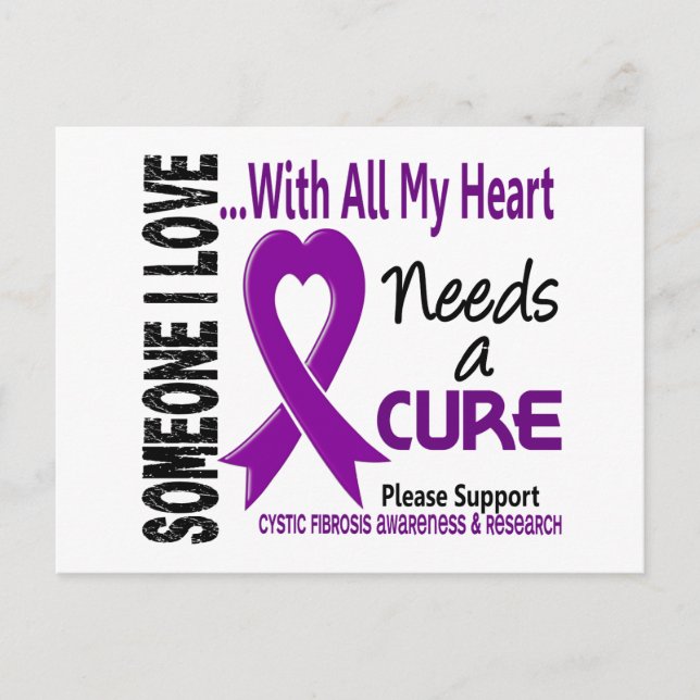 Cystic Fibrosis Needs A Cure 3 Postcard (Front)