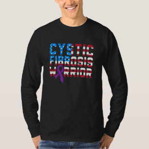 Cystic Fibrosis Survivor Usa Flag Cf Warrior Aware T-Shirt