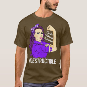 Cystic Fibrosis Warrior Indestructible Awareness F T-Shirt