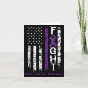 Cystic Fibrosis Warrior Us Flag Card