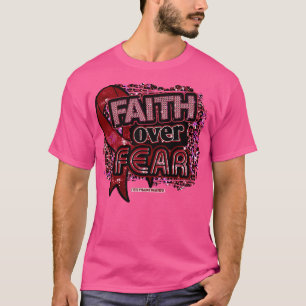 Cystic Hygroma Awareness Ribbon Faith Over Fear Le T-Shirt