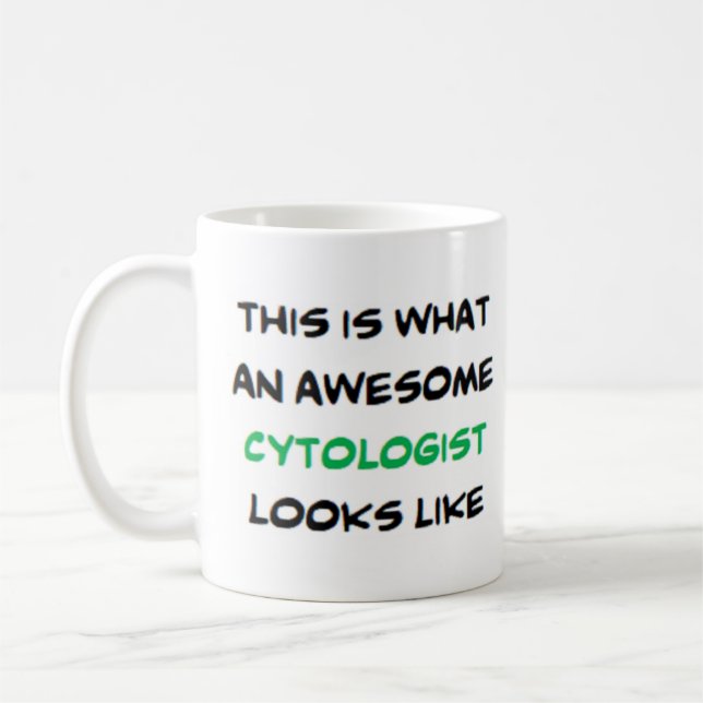 cytologist, awesome coffee mug (Left)