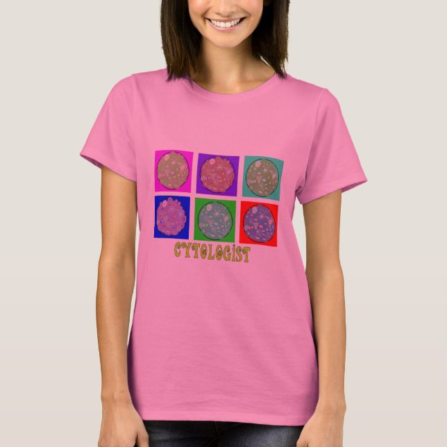 Cytologist Gifts Cells in Petrie Dishes Design T-Shirt (Front)