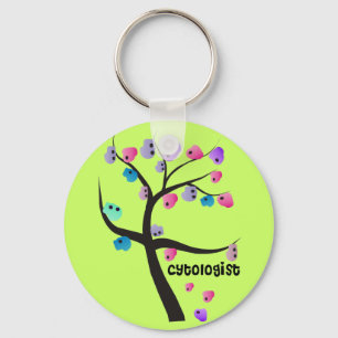 Cytologist Unique Tree ll With Cells Design Key Ring