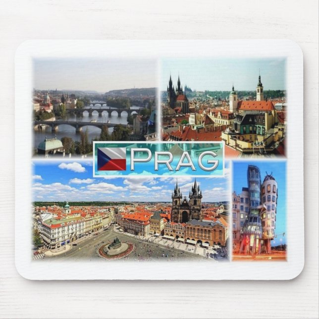 CZ Czech Republic - Prague - Prag - Praha - Mouse Pad (Front)