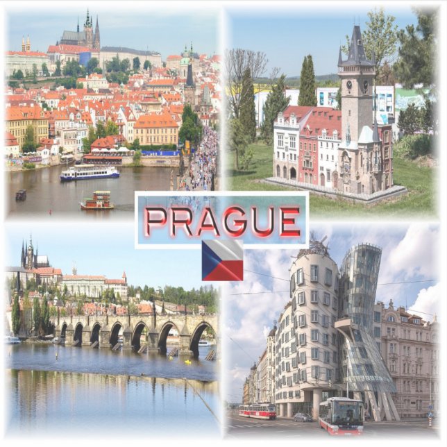 CZ Prague - Castle Old Town Hall - Charles Bridge (Front)