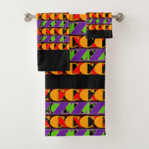 CZ Random Letters  Bath Towel Set