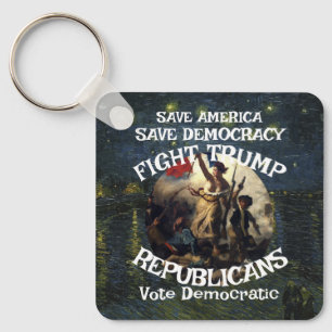 Czar Rue Liar Trump POTUS Patriotic MAGA Train WH Key Ring