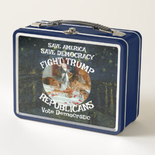 Czar Rue Liar Trump Republican Party USA America Metal Lunch Box