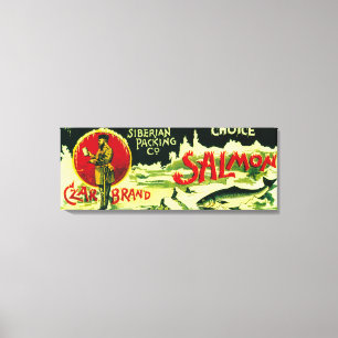 Czar Salmon Can Label Canvas Print