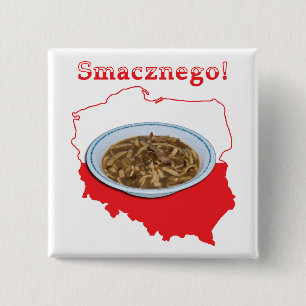 Czarnina Smacznego Polish Map 15 Cm Square Badge