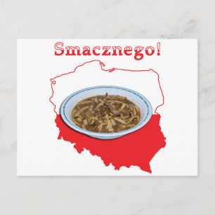 Czarnina Smacznego Polish Map Postcard