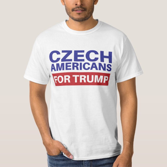 Czech Americans For Trump - Election 2020 Republic T-Shirt (Front)