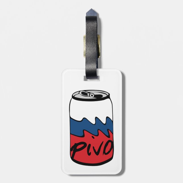 Czech Beer (Pivo) Luggage Tag (Back Vertical)