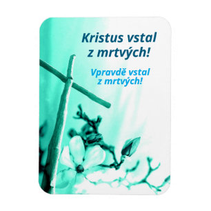 Czech Christ is Risen Christian Motivational Magnet
