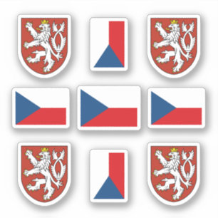 Czech coat of arms and flag Sticker