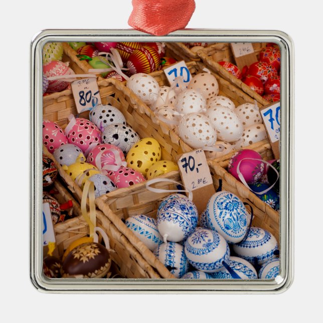 Czech Easter Eggs Metal Tree Decoration (Front)