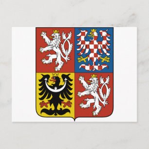 czech emblem postcard