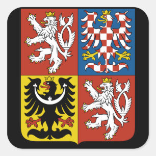 czech emblem square sticker