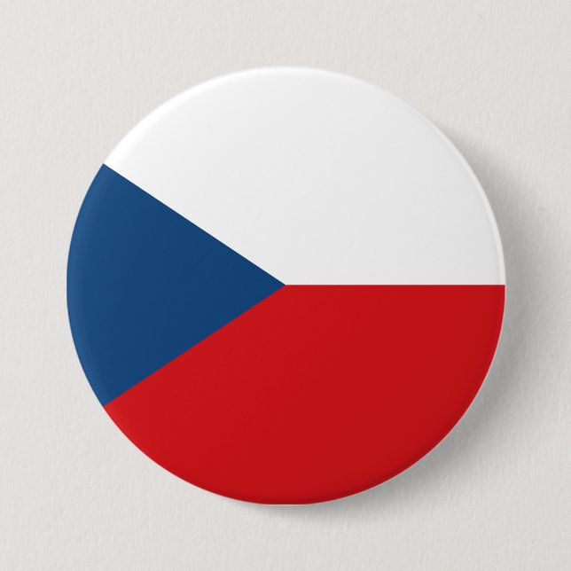 Czech Flag 7.5 Cm Round Badge (Front)