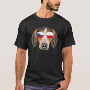 Czech Flag American English Coonhound Czech Republ T-Shirt
