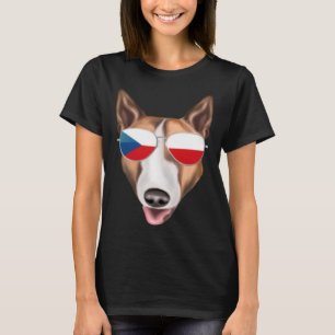 Czech Flag Bull Terrier Dog Czech Republic Pocket T-Shirt