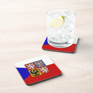 Czech flag coaster