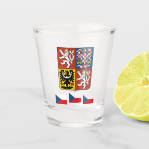 Czech Flag & Czech Republic country patriot /sport Shot Glass