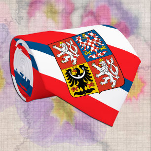 Czech Flag & Czech Republic fashion stripes /sport Tie
