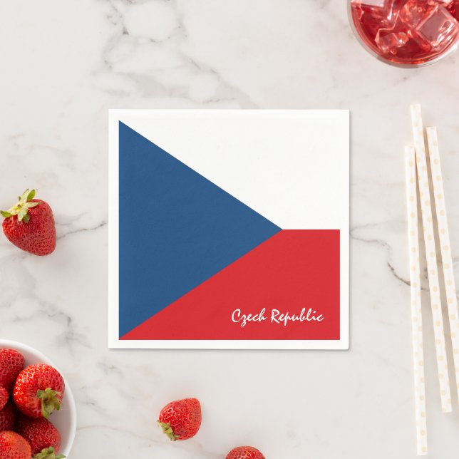 Czech flag & Czech Republic party Czechia /sports Napkin (Insitu)