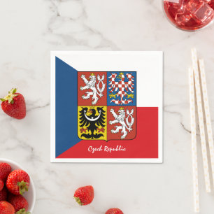 Czech flag & Czech Republic party Czechia /sports Napkin