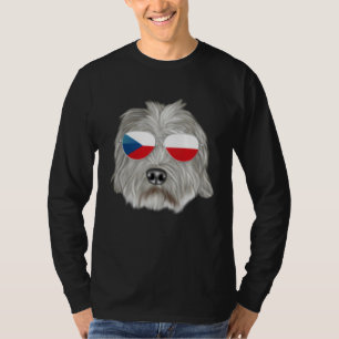 Czech Flag Dandie Dinmont Terrier Dog Czech Republ T-Shirt