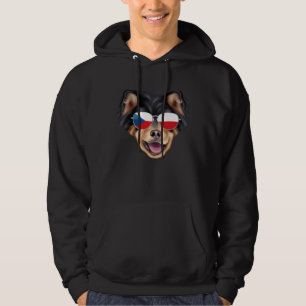 Czech Flag Finnish Lapphund Dog Czech Republic Poc Hoodie
