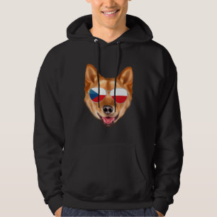 Czech Flag Finnish Spitz Dog Czech Republic Pocket Hoodie