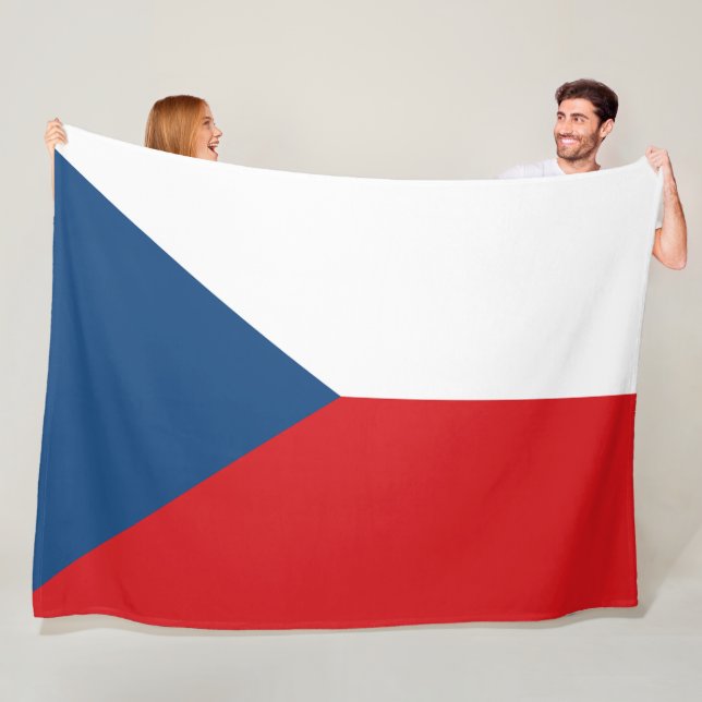 Czech Flag Fleece Blanket (In Situ)