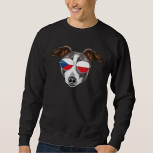 Czech Flag Italian Greyhound Dog Czech Republic Po Sweatshirt