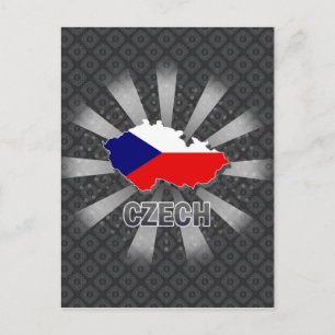 Czech Flag Map 2.0 Postcard