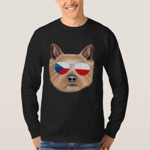 Czech Flag Norwich Terrier Dog Czech Republic Pock T-Shirt