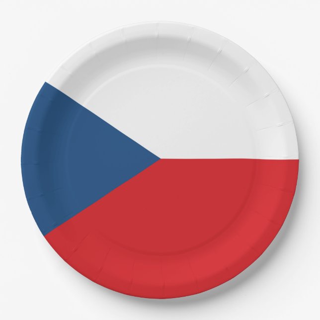 Czech Flag Paper Plate (Front)
