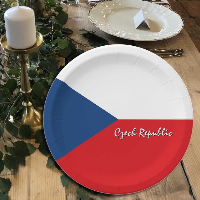 Czech Flag plates, party, sports, Czech Republic Paper Plate (Creator Uploaded)